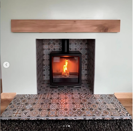 Screenshot of electric fire fitting by Woodburners & Fires Southwest Cornwall
