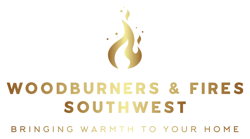 Woodburners & Fires Southwest logo with clear strapline for Cornwall