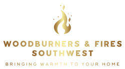 Woodburners & Fires Southwest company logo with clear strapline, Cornwall stove specialists