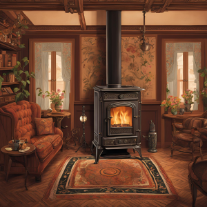 Stone fireplace surround and hearth installed for wood-burning stove in Cornwall