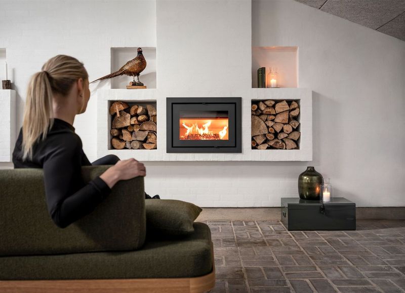 Bio-ethanol fire with minimalist design in stylish Cornwall home