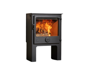 Dartmoor W5 Eco High height wood-burning stove fitted in Cornwall property