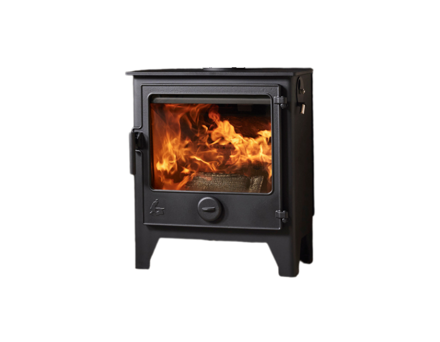 Dartmoor W5 Eco Standard height wood-burning stove installed in Cornwall